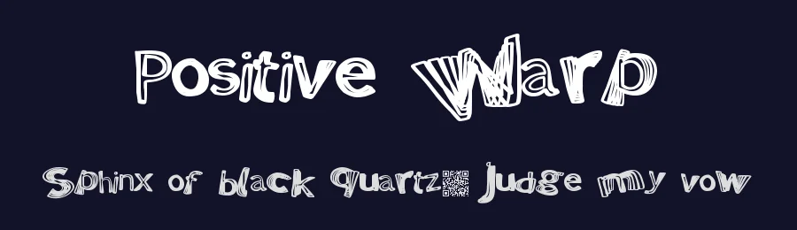 Positive Warp by Xerographer Fonts — Decorative Font — thumbnail 2
