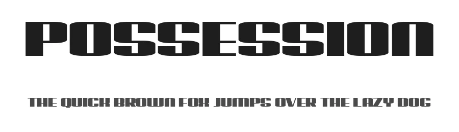 Possession by Vladimir Nikolic — Decorative Font