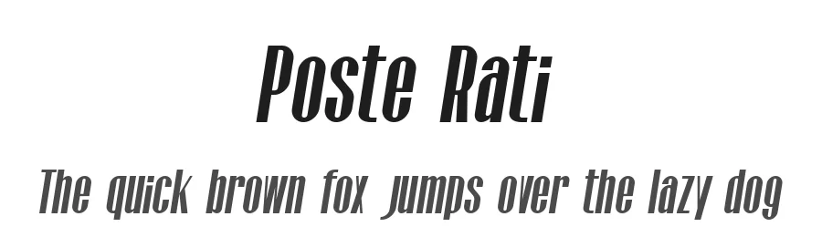 Poste Rati by Rati Tordia — Sans Serif Font