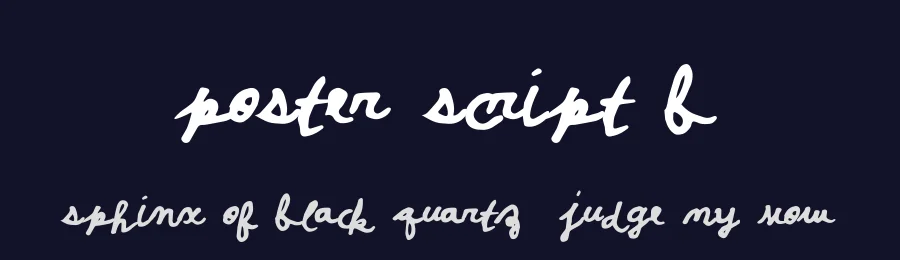 Poster Script B by Xerographer Fonts — Script Handwritten Font — thumbnail 2