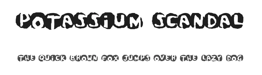 Potassium Scandal by Divide by Zero — Decorative Font