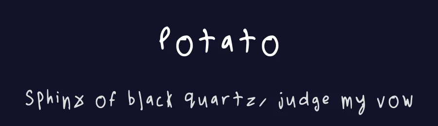 Potato by Isabel Healy — Script Handwritten Font — thumbnail 2