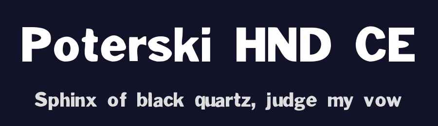 Poterski HND CE by Jakub Poterski — Decorative Font — thumbnail 2