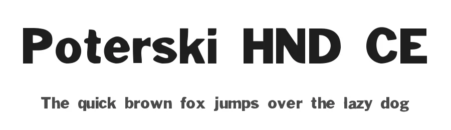 Poterski HND CE by Jakub Poterski — Decorative Font
