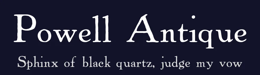 Powell Antique by Dieter Steffmann — Decorative Font — thumbnail 2