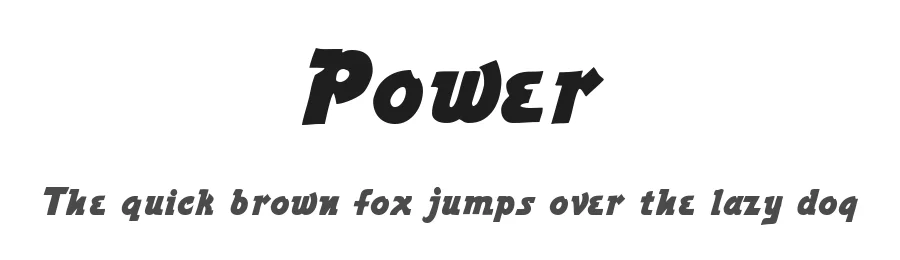 Power by Peter Wiegel — Decorative Font