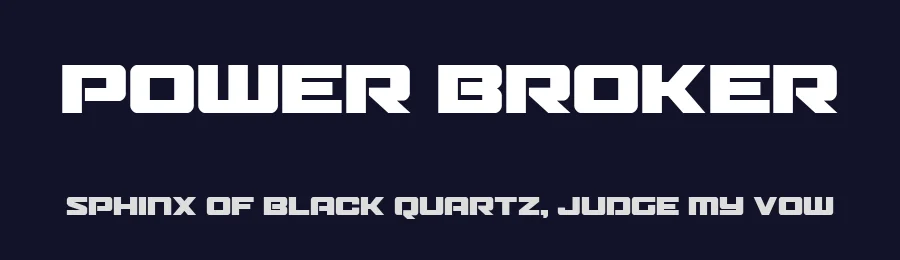 Power Broker by Iconian Fonts — Display Font — thumbnail 2