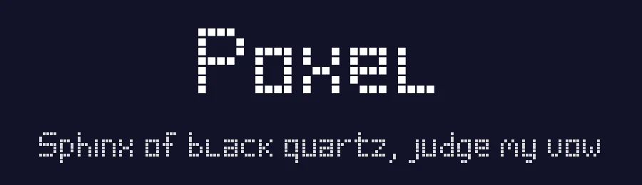 Poxel by Hugo Victor — Display Font — thumbnail 2