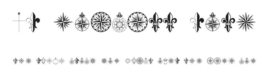 PR Compass Rose by Peter Rempel — Dingbats Font