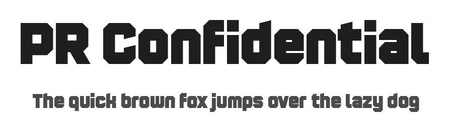 PR Confidential by Chequered Ink — Display Font