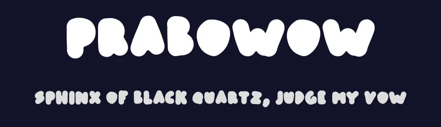 Prabowow by hati — Decorative Font — thumbnail 2