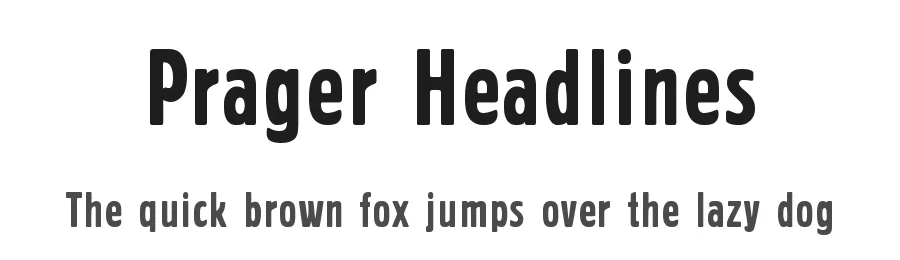 Prager Headlines by Lukas Krakora - typewriterfonts.net — Decorative Font