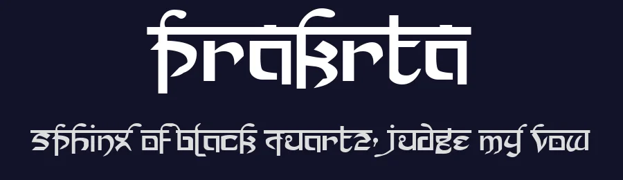 Prakrta by Derek Gomez — Decorative Font — thumbnail 2