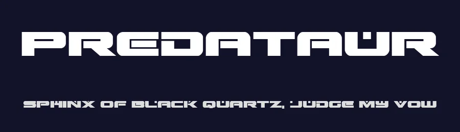 Predataur by Iconian Fonts — Display Font — thumbnail 2