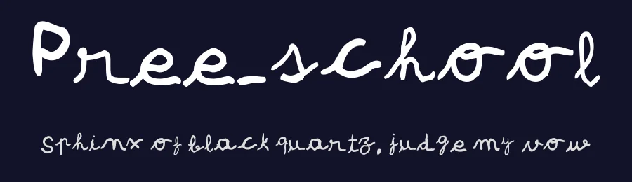Pree-school by Woodcutter — Script Handwritten Font — thumbnail 2