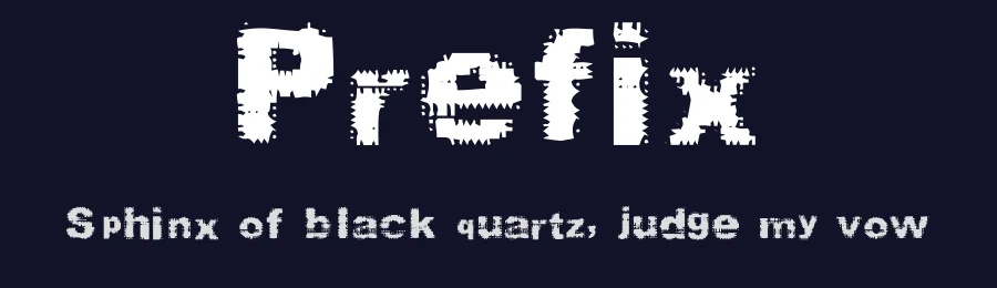 Prefix by Divide by Zero — Decorative Font — thumbnail 2