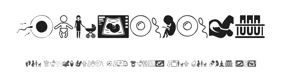 Pregnancy by Woodcutter — Dingbats Font