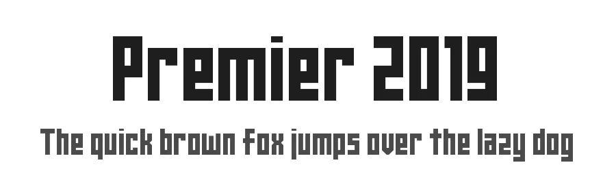 Premier 2019 by Chequered Ink — Display Font
