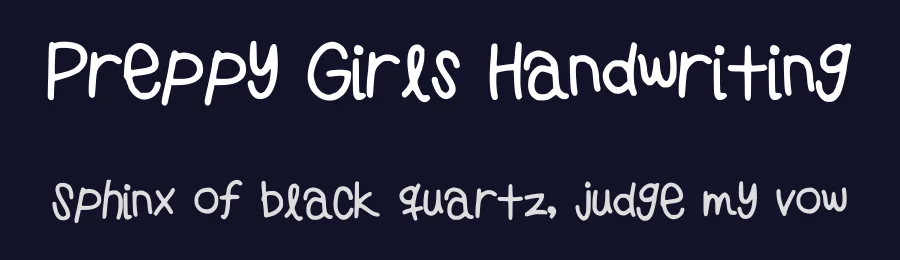 Preppy Girls Handwriting by Lalato Fonts — Script Handwritten Font — thumbnail 2