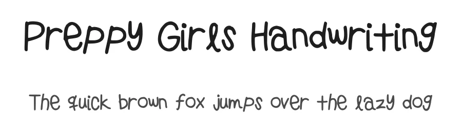 Preppy Girls Handwriting