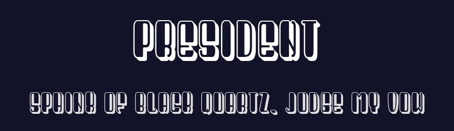 President by Vladimir Nikolic — Decorative Font — thumbnail 2
