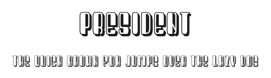 President by Vladimir Nikolic — Decorative Font