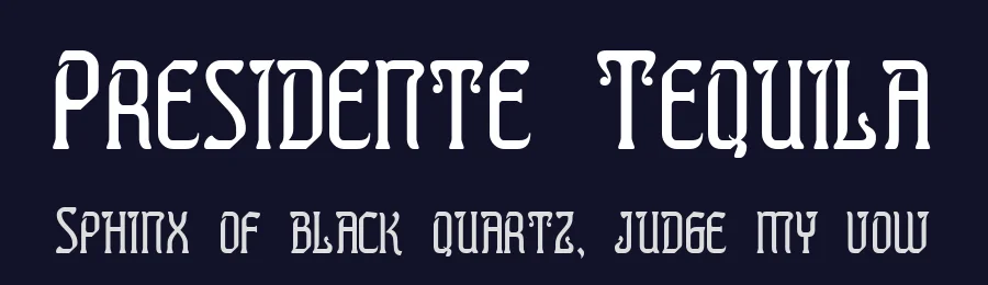 Presidente Tequila by No Images Fonts — Decorative Font — thumbnail 2