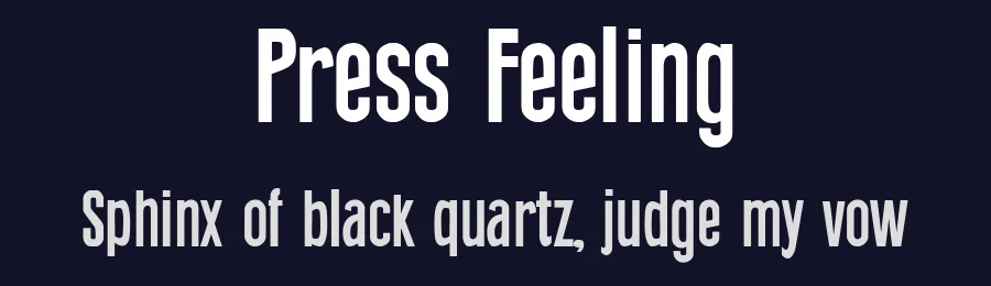 Press Feeling by Galdino Otten Fonts — Sans Serif Font — thumbnail 2