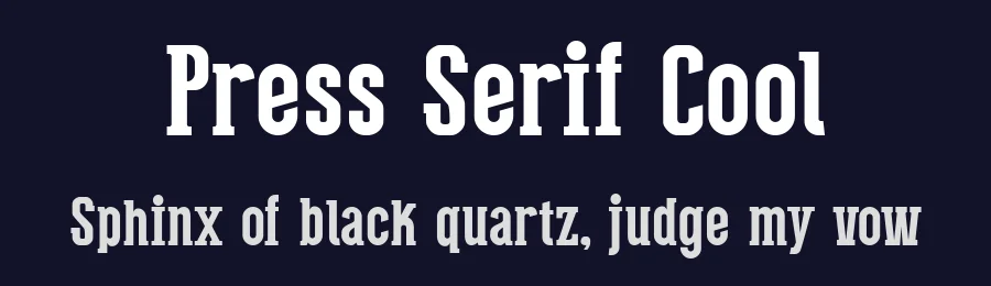 Press Serif Cool by Galdino Otten Fonts — Serif Font — thumbnail 2