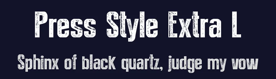 Press Style Extra L by Galdino Otten Fonts — Decorative Font — thumbnail 2