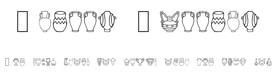 Pretty Pottery by Fraternet β Dingbats Font