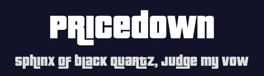 Pricedown by Typodermic Fonts — Sans Serif Font — thumbnail 2