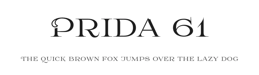 Prida 61 by gluk — Decorative Font