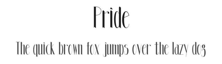 Pride by Santiago España — Decorative Font