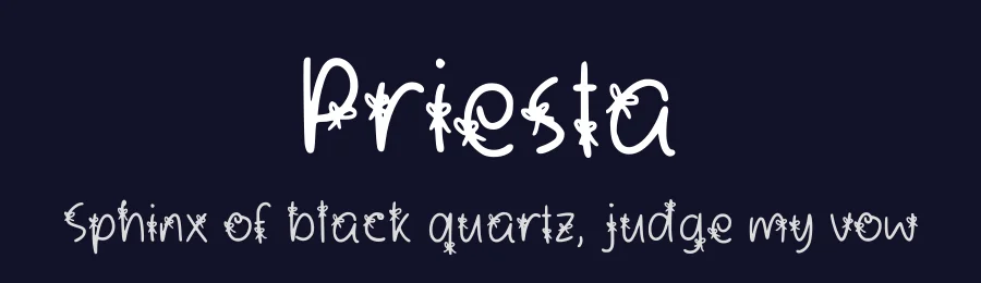 Priesta by Aisyah — Decorative Font — thumbnail 2