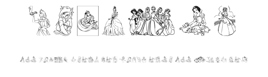 Princes by Ding Bang — Dingbats Font