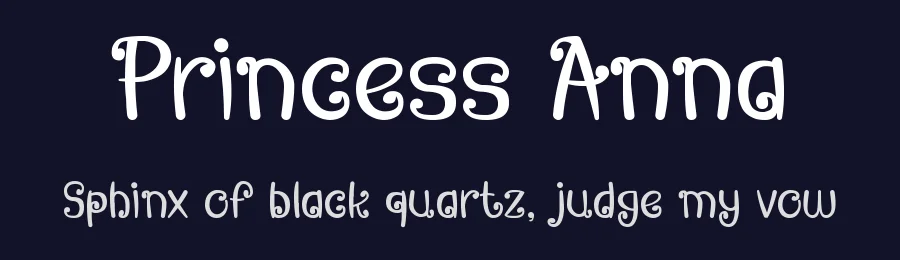 Princess Anna by Pinisiart — Decorative Font — thumbnail 2