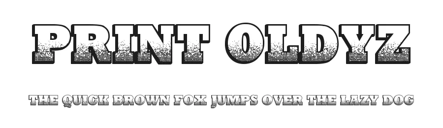 Print Oldyz by Jayde Garrow — Decorative Font