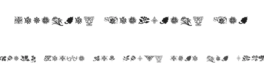 Printers Ornaments One by Dixie's Delights — Dingbats Font
