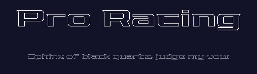 Pro Racing by Sronstudio — Display Font — thumbnail 2