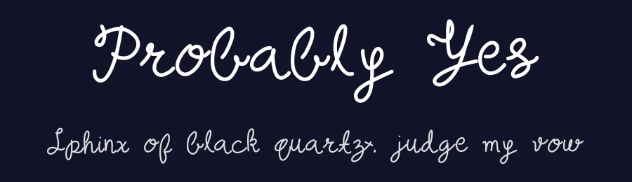 Probably Yes by Geronimo Font Studios — Script Handwritten Font — thumbnail 2