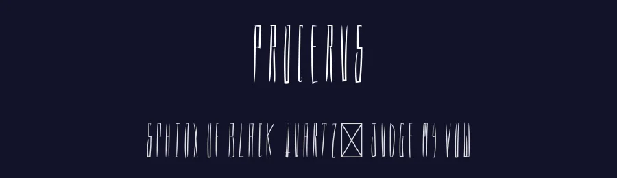 Procerus by Dwayne Adams — Decorative Font — thumbnail 2
