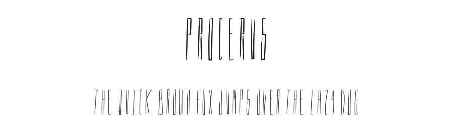 Procerus by Dwayne Adams — Decorative Font