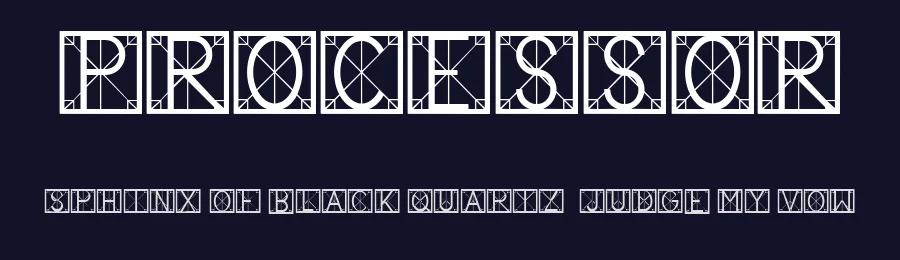 Processor by Vladimir Nikolic — Decorative Font — thumbnail 2