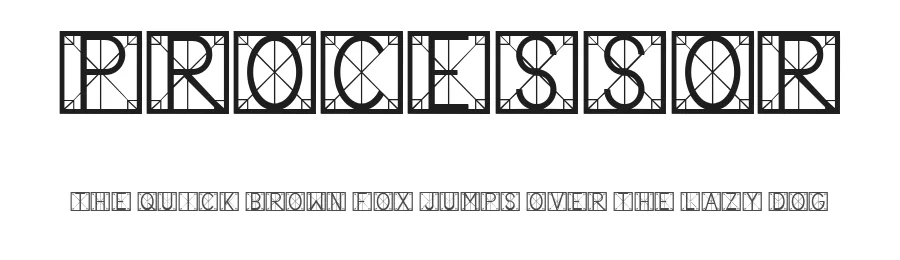 Processor by Vladimir Nikolic — Decorative Font
