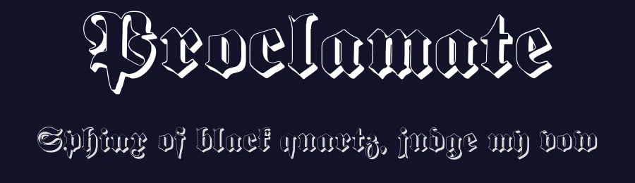 Proclamate by Paul Lloyd — Blackletter Font — thumbnail 2