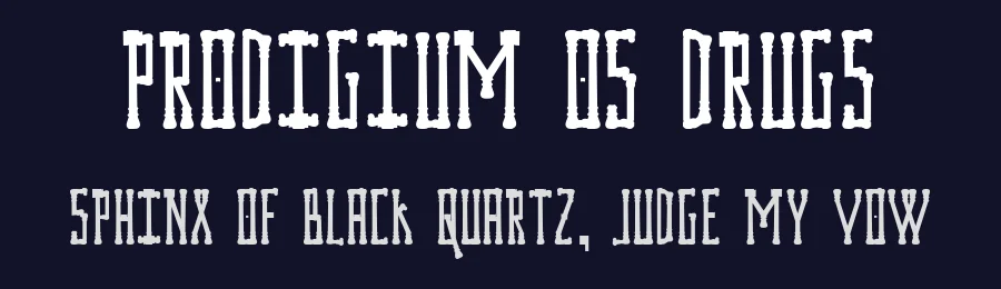 Prodigium Os Drugs by Alex Tomlinson — Decorative Font — thumbnail 2
