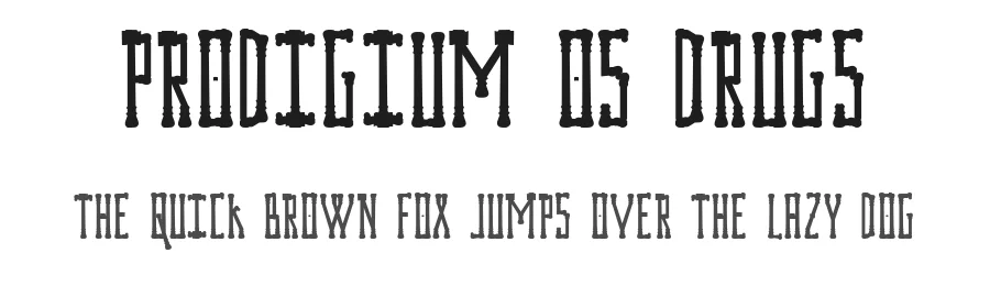 Prodigium Os Drugs by Alex Tomlinson — Decorative Font
