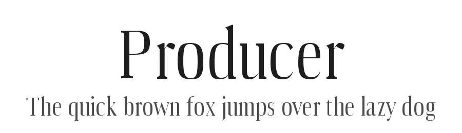 Producer by Istiko Rahadi — Serif Font