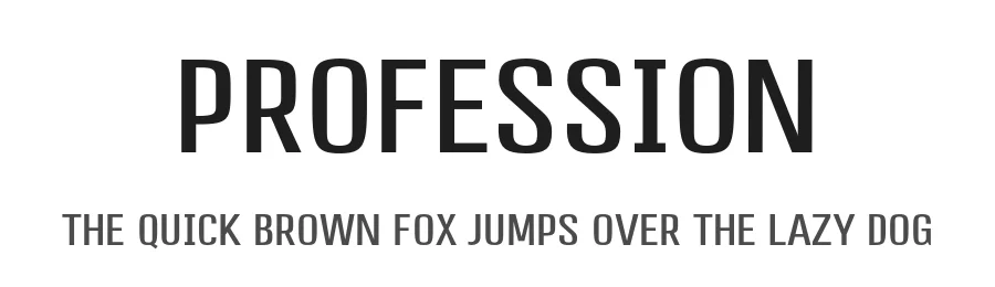 Profession by K. Mellbach — Sans Serif Font